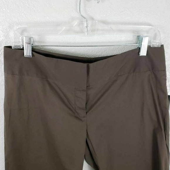 NWT T Tahari Cropped Pants Brown stretch capri 4 - Picture 3 of 7
